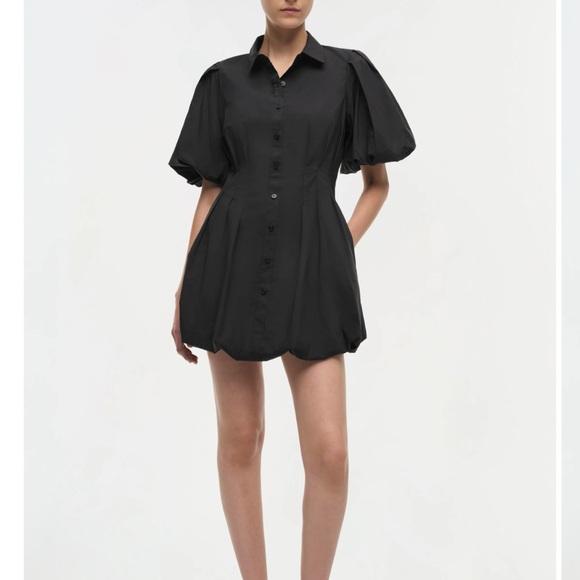 Jonathan Simkhai Dresses & Skirts - Black Simkha  Puff-Sleeve Button-Up Women’s dress